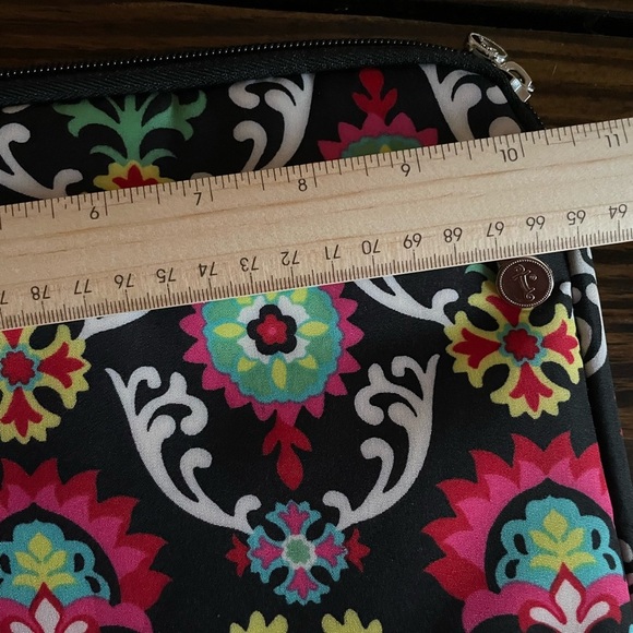 Initials Inc Tablet Case Black/Red/Yello/White Zip Closure 10.5"x8.25" - Picture 5 of 5